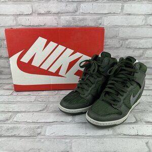 Nike Dunk Sky Hi Hidden Wedge Heel Carbon Green Silver High Sneaker SZ 7 5288993